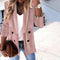 Popular solid blazer jacket with lapels and long sleeves