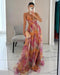 Robe longue en maille Annai pour femme, ajustée et élégante