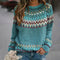 Regina | Sweter retro z wzorem fal
