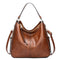 Sac à main en cuir pour femme - Style Hobo - Cuir véritable souple - Spacieux & polyvalent