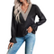 Blusa chic con cuello en V y mangas largas - moderna y favorecedora