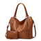 Sac rétro stylé à plusieurs compartiments en cuir souple