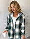 Green hooded jacket with eye-catching print
