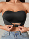 Soutien-gorge pour femme | Sans bretelles & Push-Up | Silicone stretch & fermeture frontale | Tube top uni
