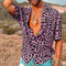 Summer shirt men's leopard pattern - Merium