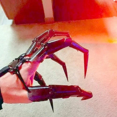 CreepaClaw - 3D可動指エクステンション - ハロウィン用可動クロー付きコスプレハンドアクセサリー