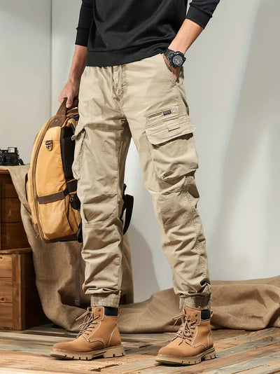 Pantalones cargo multibolsillos resistentes para hombre - Pantalones casuales para exteriores
