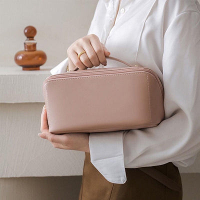 Borsa porta cosmetici da viaggio portatile in PU