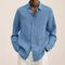 Noah | Camisa casual de lino con cuello vuelto