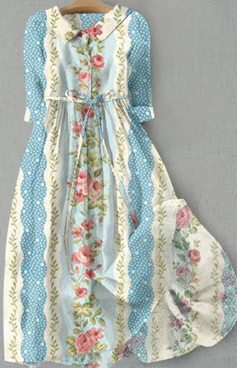 Ilse - Robe à fleurs vintage