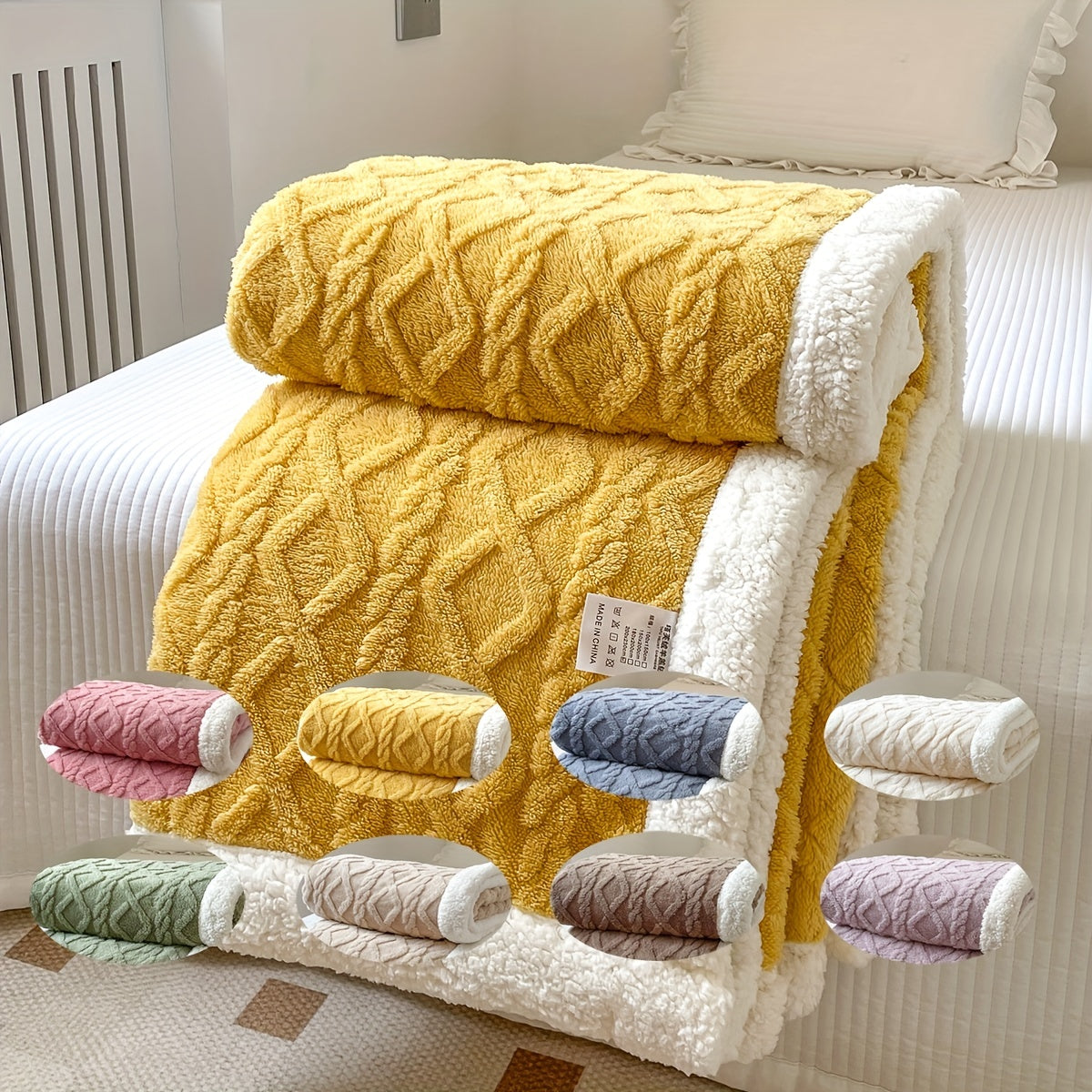 CozyNest - Couverture réversible en polaire