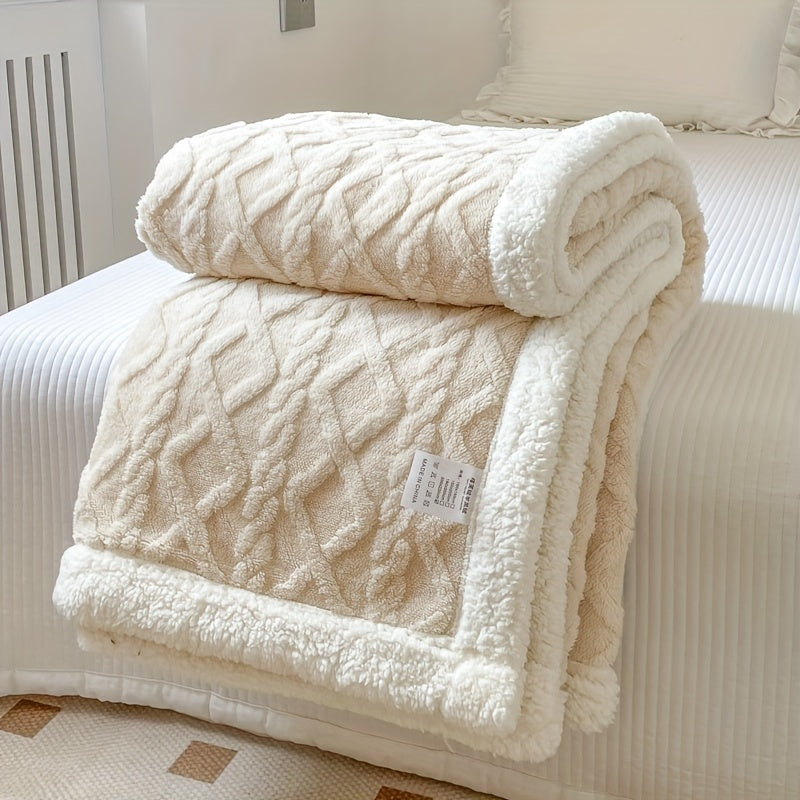 CozyNest - Couverture réversible en polaire