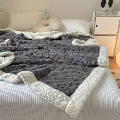 CozyNest - Couverture réversible en polaire