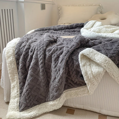 CozyNest - Couverture réversible en polaire