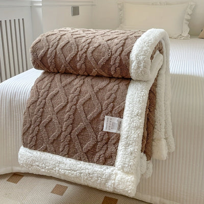 CozyNest - Couverture réversible en polaire