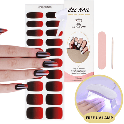 Set d'autocollants pour ongles en gel avec lampe UV