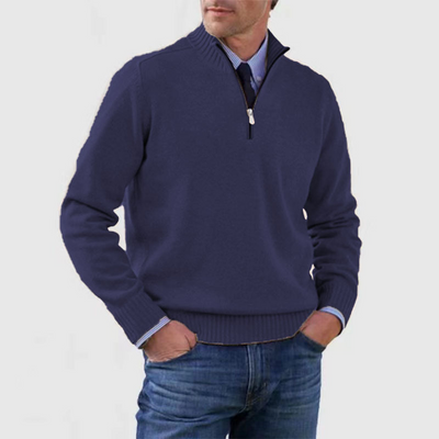 Maglione da uomo con mezza cerniera