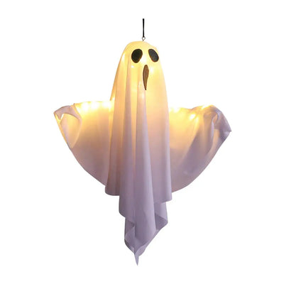 Halloween Beyaz Parlayan Hayalet - LED Işıklı Asılı Dekorasyon ile Büyülü Işıklar