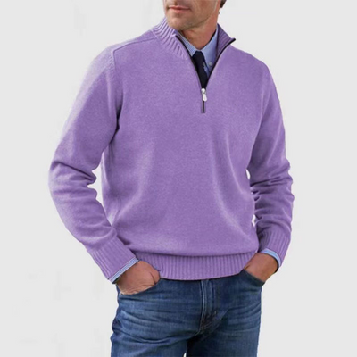Maglione da uomo con mezza cerniera