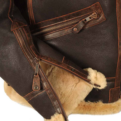 Chaqueta de vuelo clásica para hombre: cálida y elegante