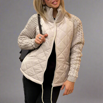 Veste matelassée avec manches tricotées