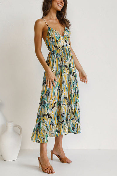 Vestido midi Veronique en mezcla de algodón para uso informal