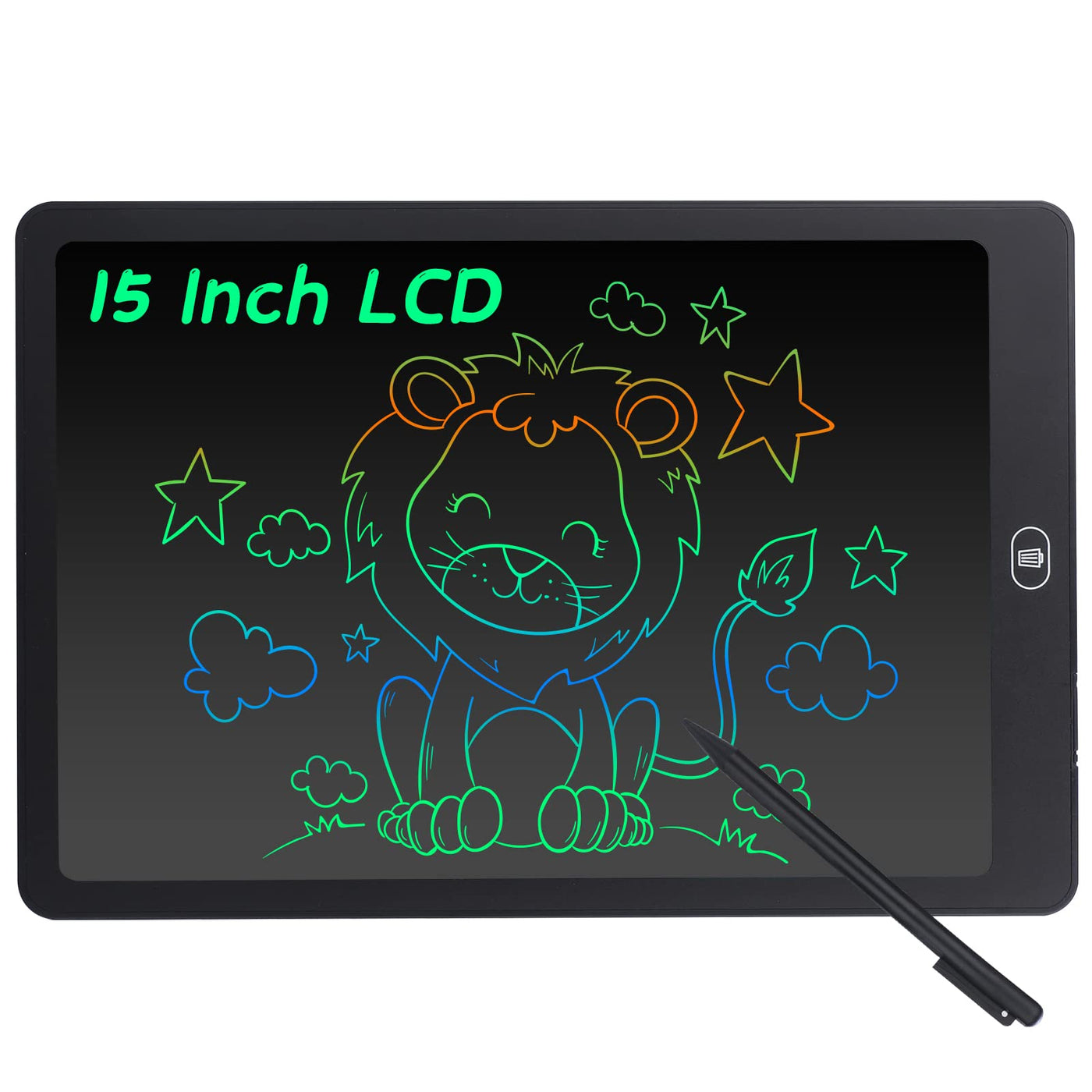 Pizarra LCD de 15 pulgadas: pizarra de dibujo electrónica para niños y adultos