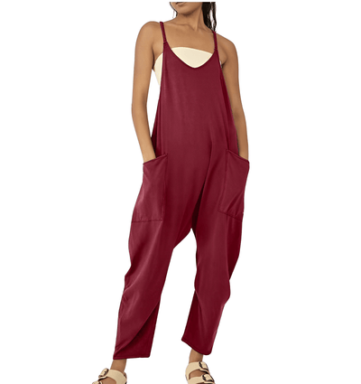 Tuta senza maniche da donna con tasche - Costume intero casual