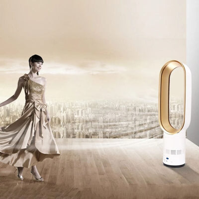 Ventilador sin hojas de 16 pulgadas con control remoto: silencioso, seguro y elegante para cualquier hogar.