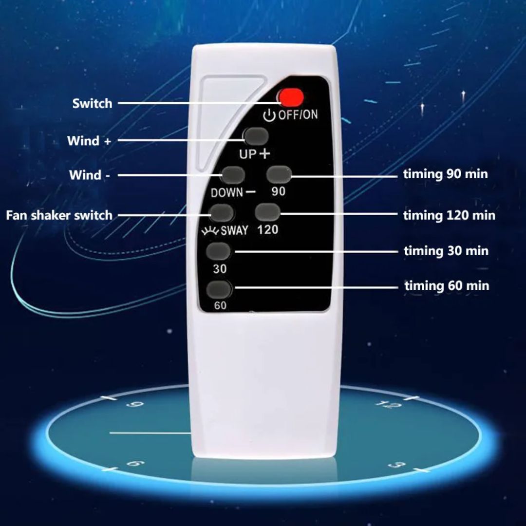 Ventilador sin hojas de 16 pulgadas con control remoto: silencioso, seguro y elegante para cualquier hogar.
