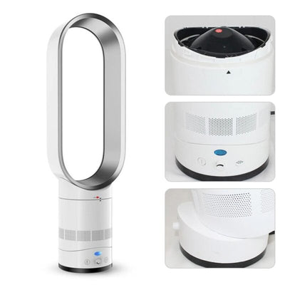 Ventilador sin hojas de 16 pulgadas con control remoto: silencioso, seguro y elegante para cualquier hogar.