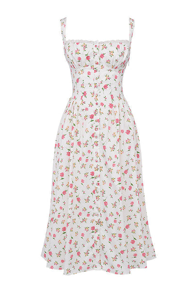 Vestido midi de verano con estampado floral