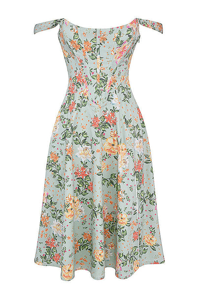 Vestido midi de verano con estampado floral