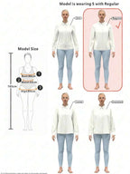 Modèle virtuel portant une chemise blanche et un pantalon bleu, taille S, avec ajustement régulier. Mesures: buste 88cm, taille 68cm, hanches 93cm.