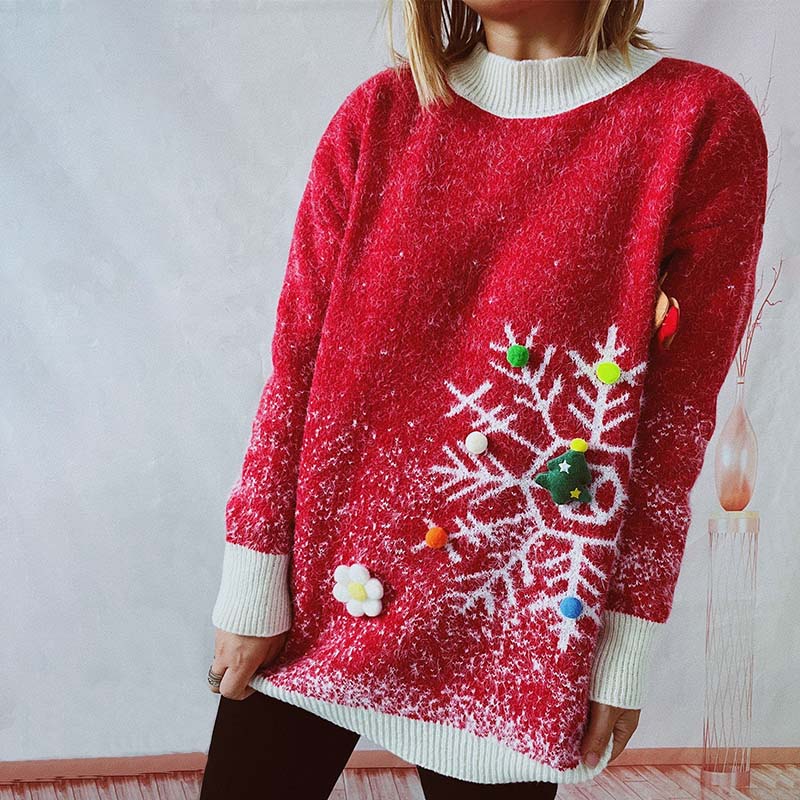 Xyra Set | Ensemble pull et écharpe de Noël pour femmes