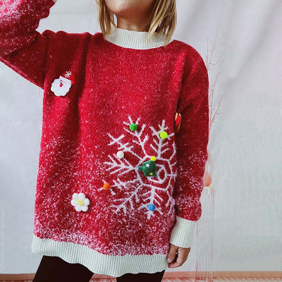 Xyra Set | Ensemble pull et écharpe de Noël pour femmes