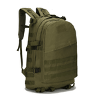 Sac à dos militaire vert olive, robuste et spacieux, avec sangles MOLLE, idéal pour randonnée, camping et activités extérieures.