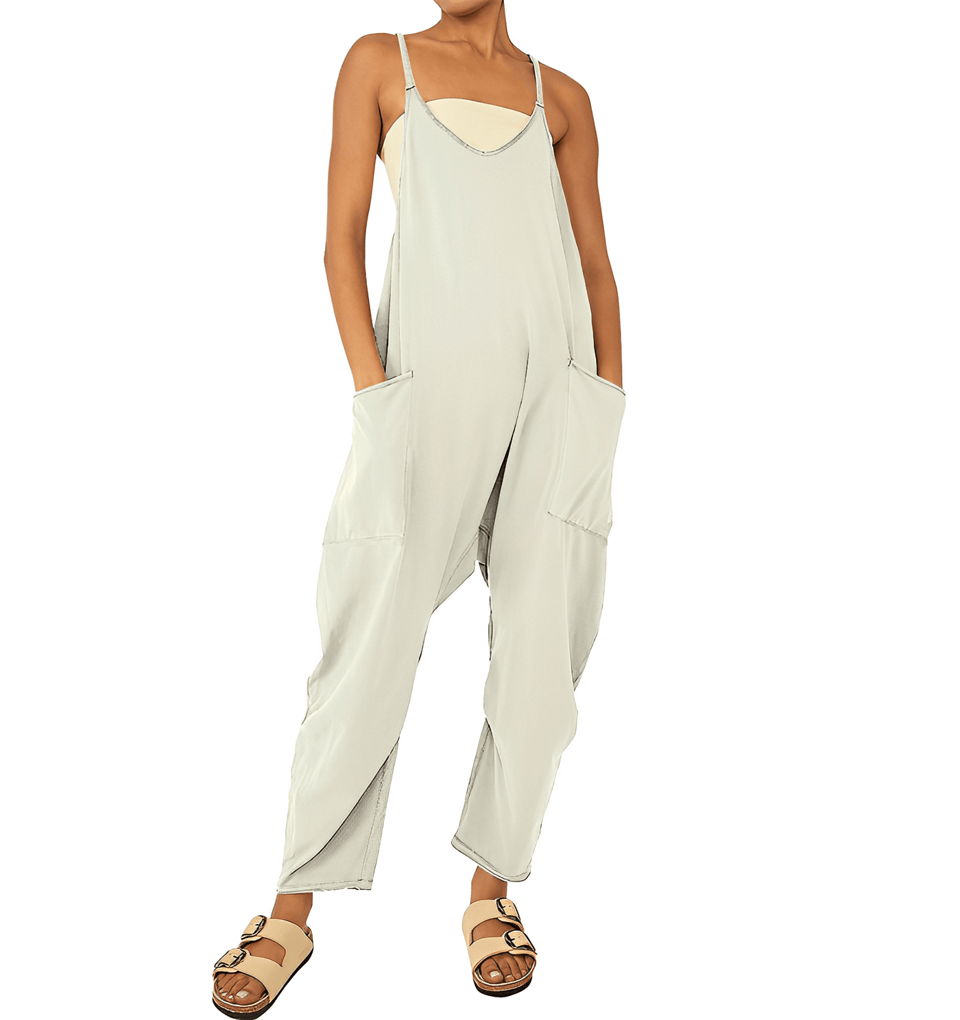 Tuta senza maniche da donna con tasche - Costume intero casual