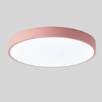 Plafonnier LED rond rose moderne, design minimaliste, éclairage intérieur, décoration maison, économie d'énergie, style contemporain.