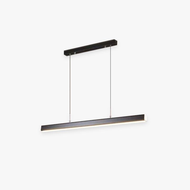 Suspension LED moderne noire, design minimaliste, idéale pour éclairage intérieur, cuisine ou salle à manger, style contemporain et élégant.