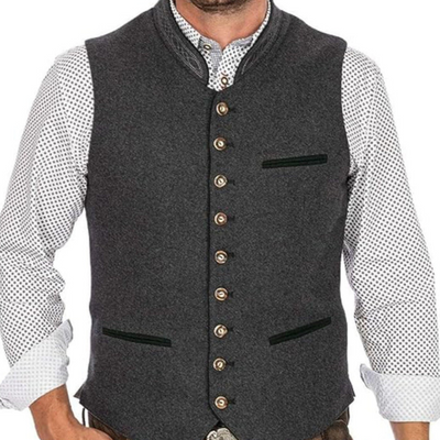 Jack | Gilet traditionnel gris | Chaud