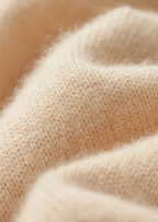 Beige uld hættetrøje til mænd