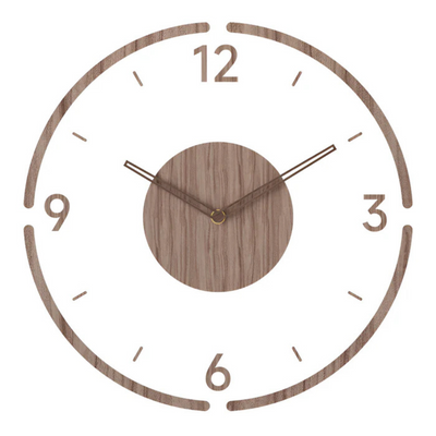 Nock - Reloj de pared grande de acrílico y madera para sala de estar