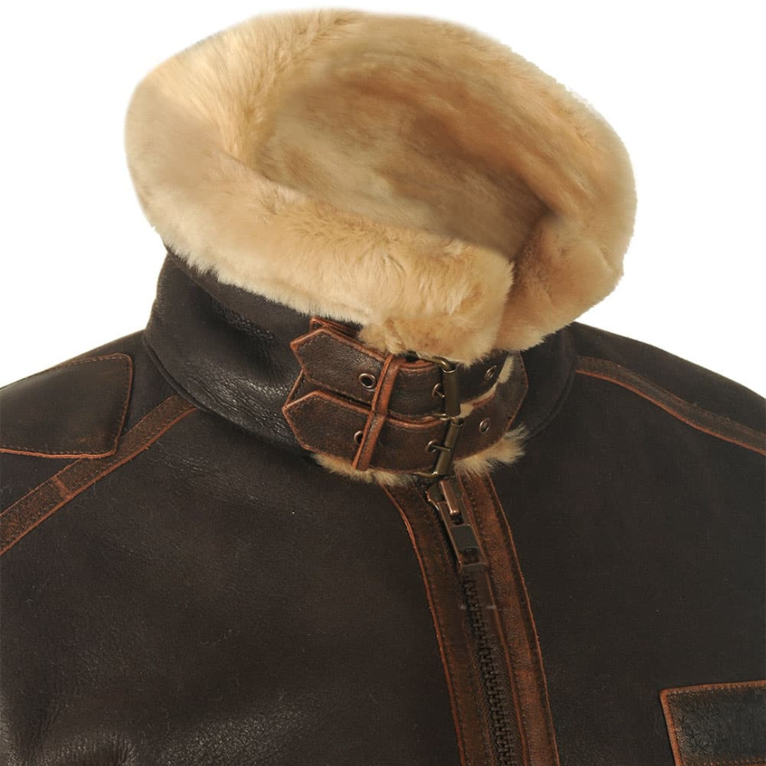 Chaqueta de vuelo clásica para hombre: cálida y elegante