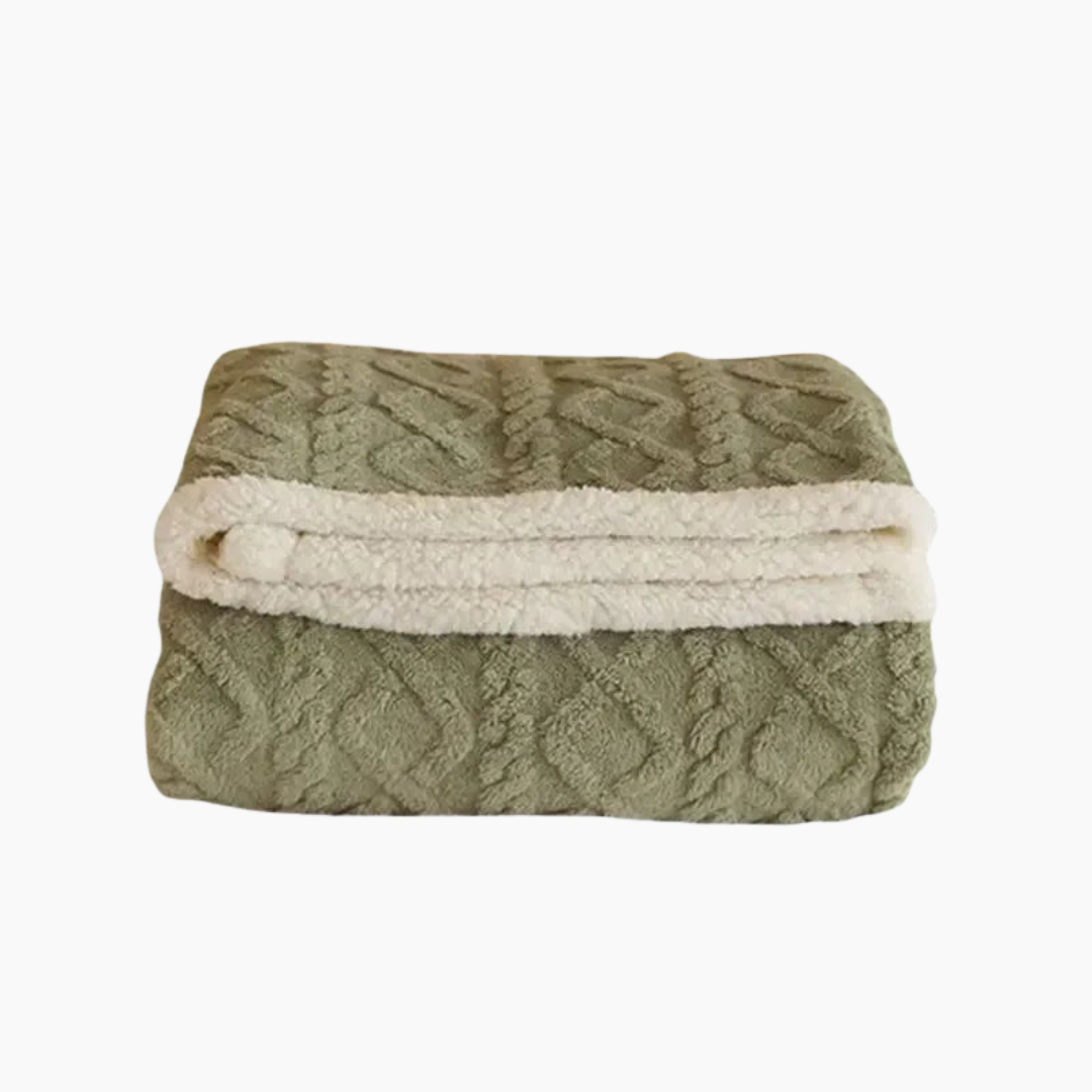 Couverture d'hiver chaude pour les nuits froides - Épaisse, moelleuse & élégante pour la chambre à coucher & le canapé