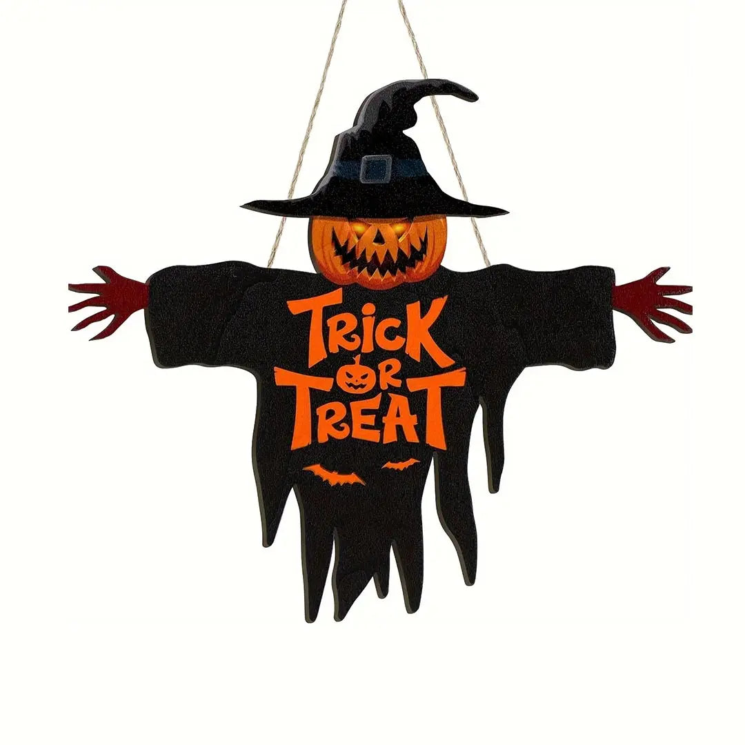 2D Ahşap Halloween Şeker-Şaka Panosu