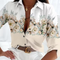 Blusa con estampado floral de fresia