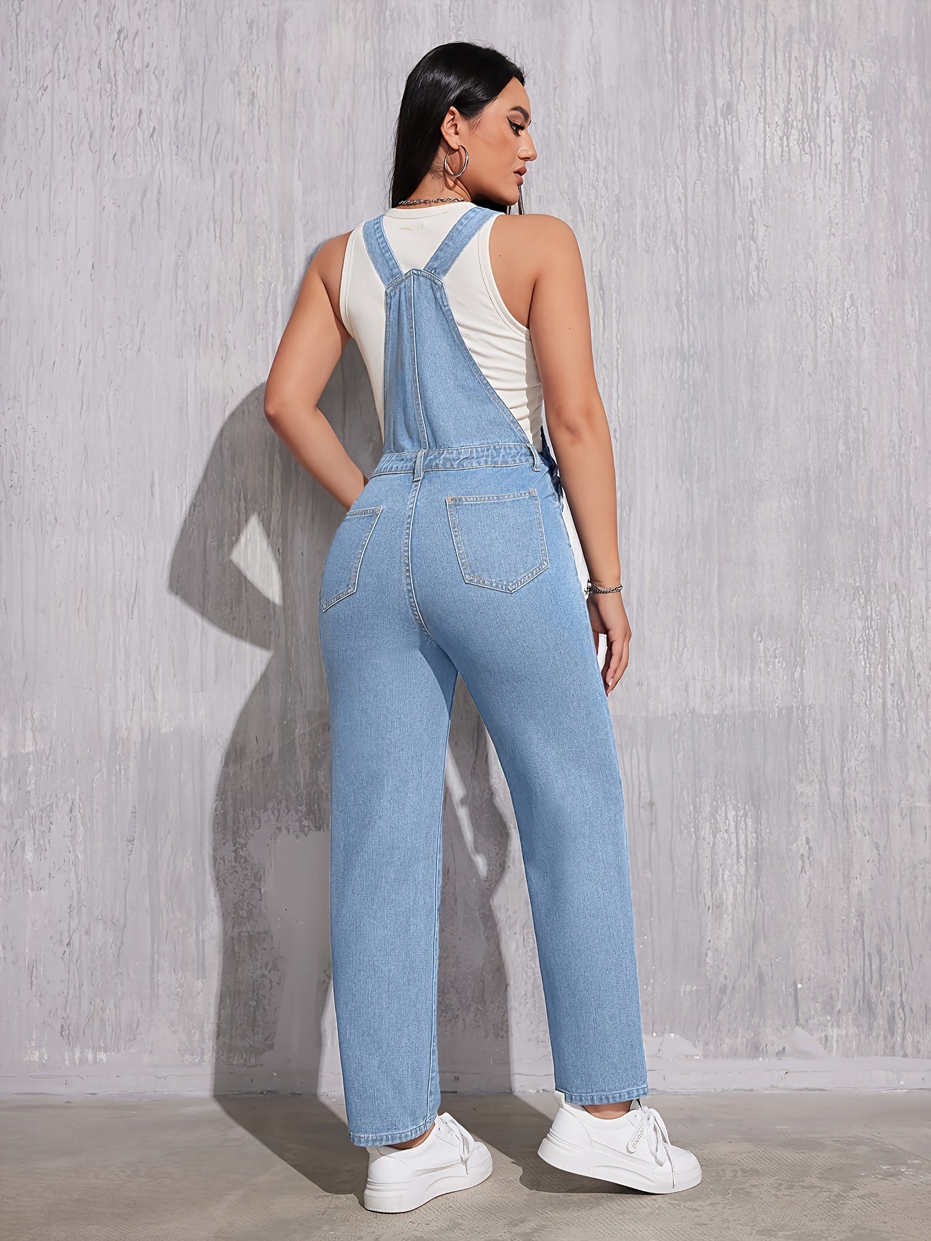 KRISTINE | Peto vaquero azul claro de corte regular 