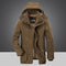 Veste d'hiver chaude à capuche pour hommes - doublure épaisse et coupe-vent