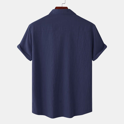 Camisas de lino de manga corta Camisas de hombre